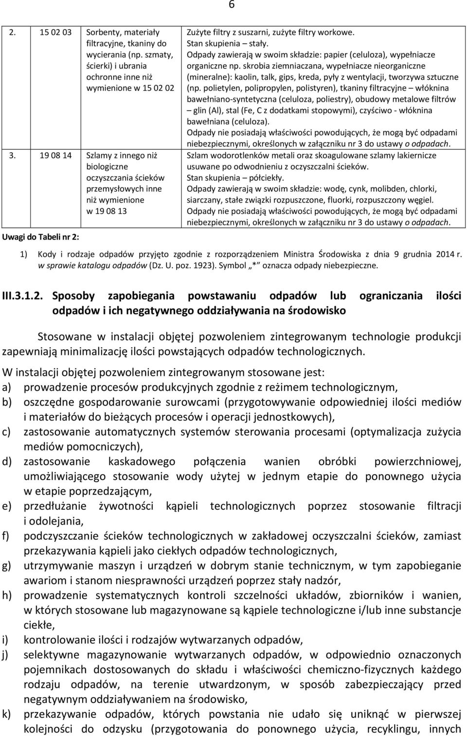 Odpady zawierają w swoim składzie: papier (celuloza), wypełniacze organiczne np.