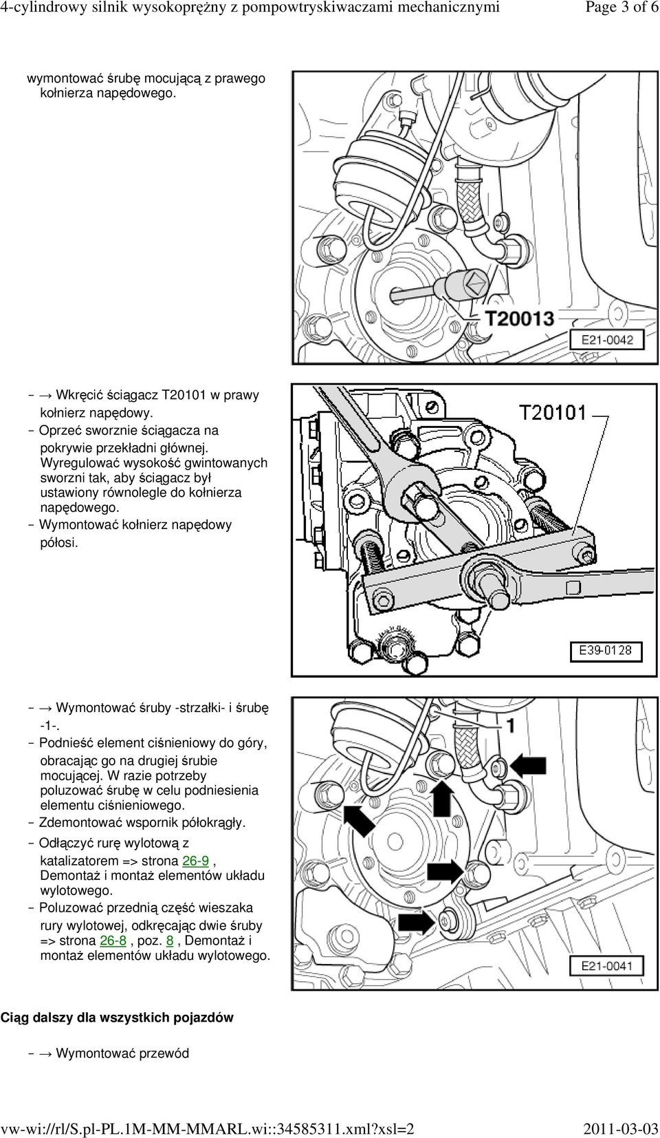 Podnieść element ciśnieniowy do góry, obracając go na drugiej śrubie mocującej. W razie potrzeby poluzować śrubę w celu podniesienia elementu ciśnieniowego. Zdemontować wspornik półokrągły.