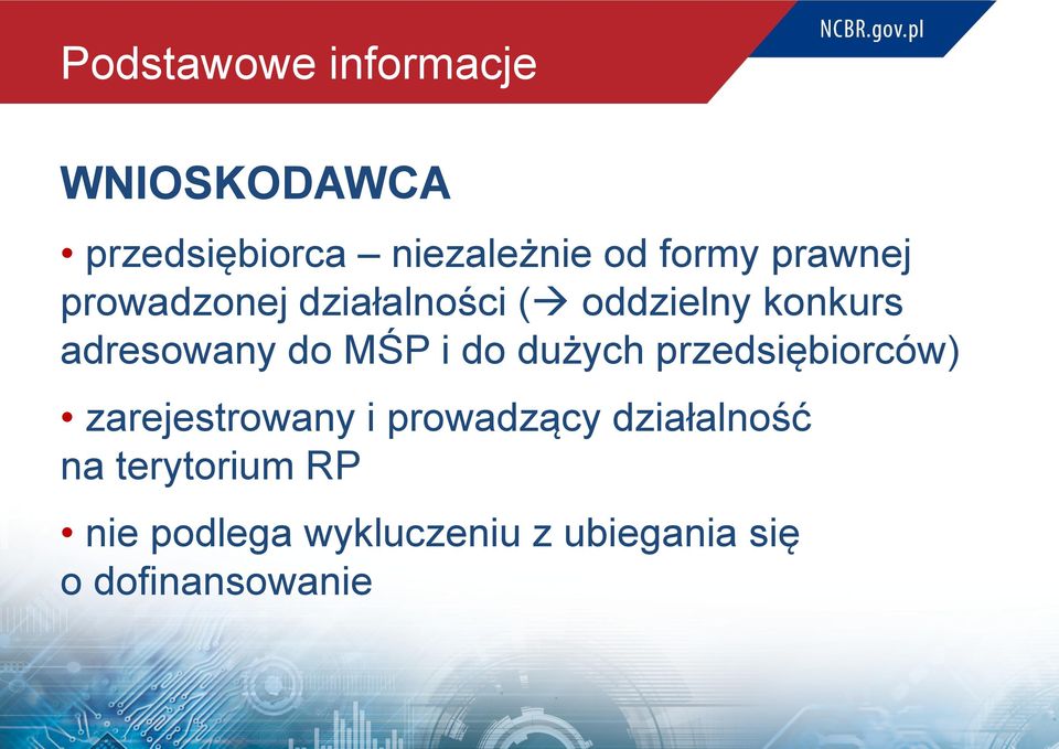 do dużych przedsiębiorców) zarejestrowany i prowadzący