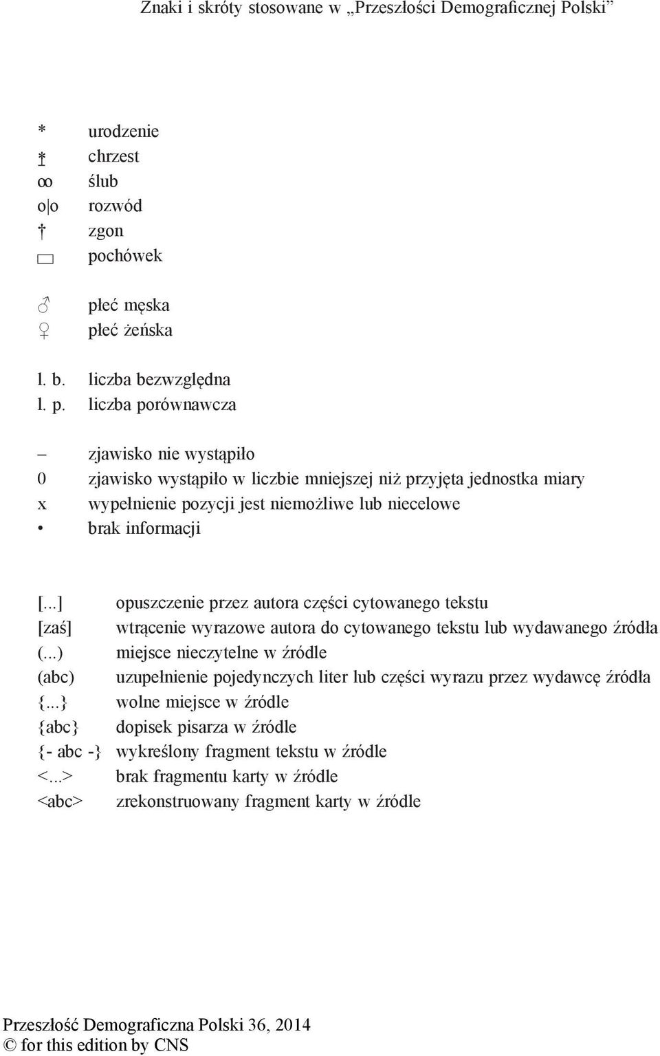 ..] opuszczenie przez autora części cytowanego tekstu [zaś] wtrącenie wyrazowe autora do cytowanego tekstu lub wydawanego źródła (.