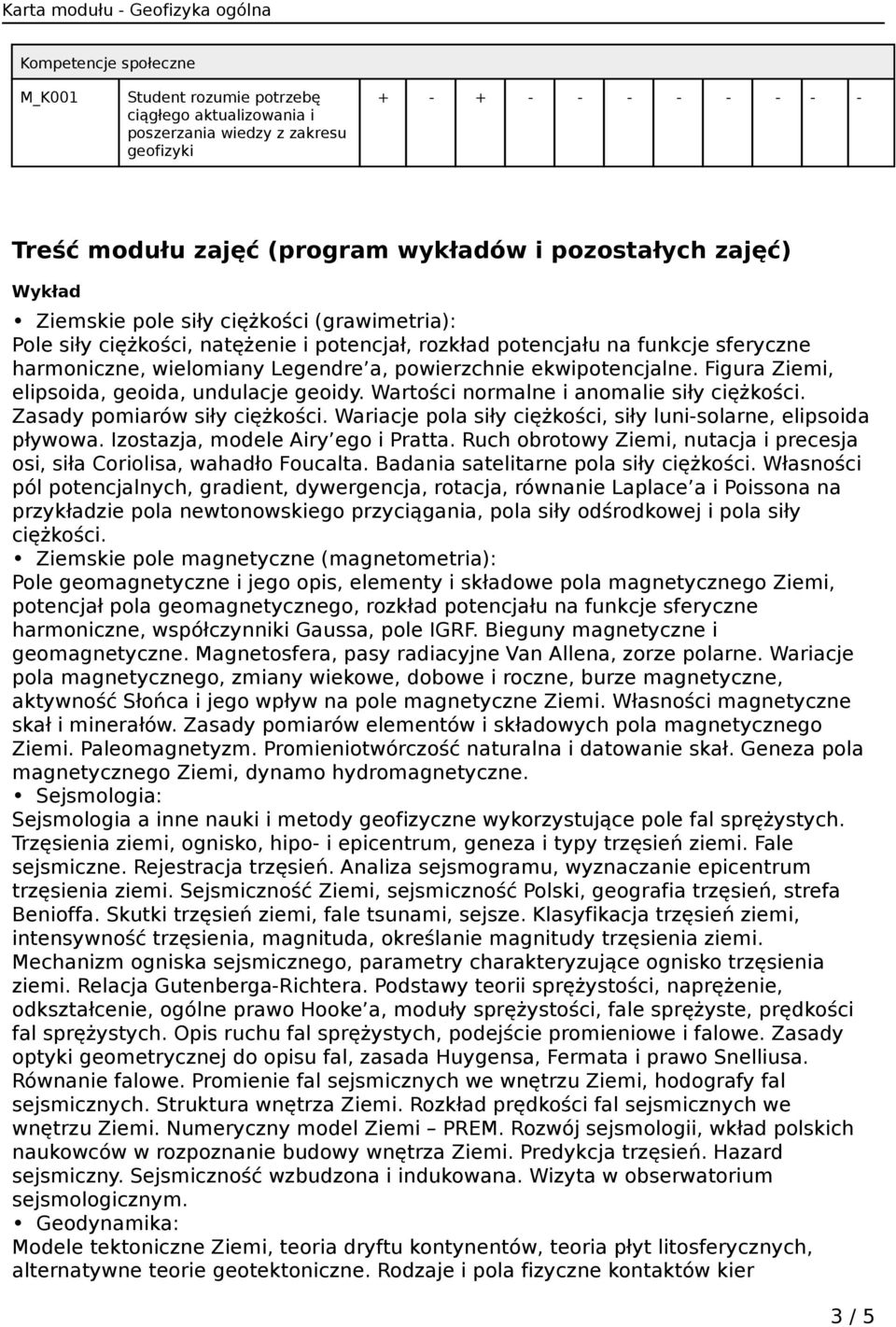 Figura Ziemi, elipsoida, geoida, undulacje geoidy. Wartości normalne i anomalie siły ciężkości. Zasady pomiarów siły ciężkości. Wariacje pola siły ciężkości, siły luni-solarne, elipsoida pływowa.