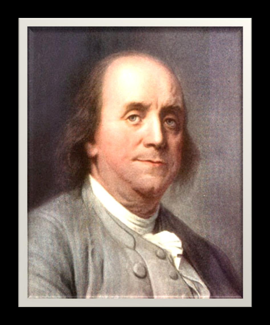Uczonym, który mnie zafascynował i którego odkrycie wykorzystałem jest Benjamin Franklin. Urodził się 17 stycznia 1706 roku w Bostonie. Był synem biednego wytwórcy świec i mydła.