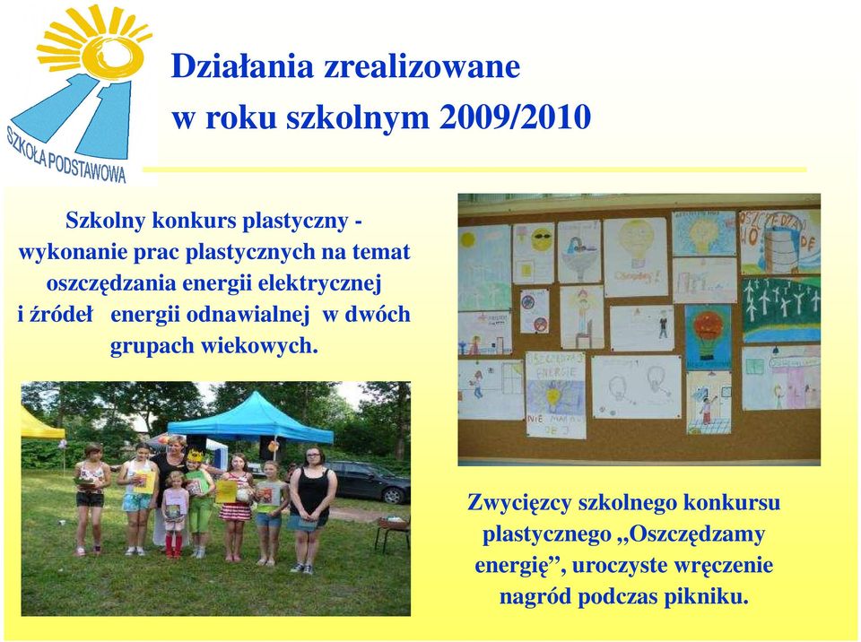 iźródeł energii odnawialnej w dwóch grupach wiekowych.