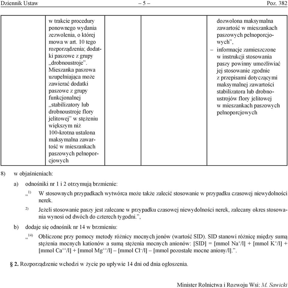 mieszankach paszowych pełnoporcjowych dozwolona maksymalna zawartość w mieszankach paszowych pełnoporcjowych, informacje zamieszczone w instrukcji stosowania paszy powinny umożliwiać jej stosowanie