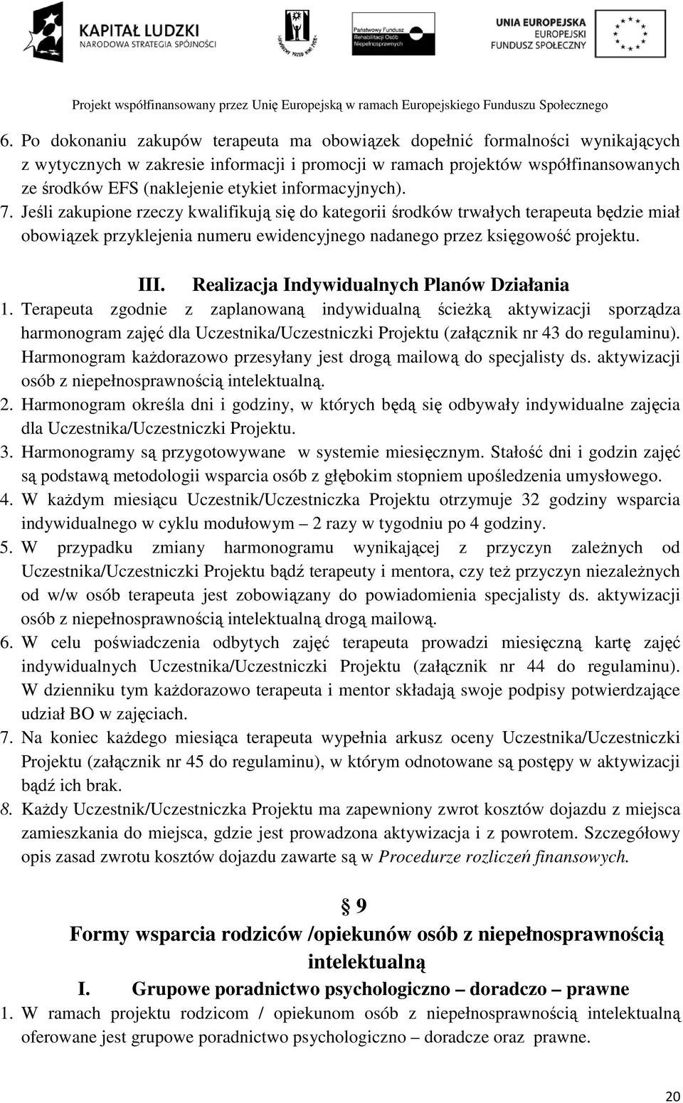 Realizacja Indywidualnych Planów Działania 1.