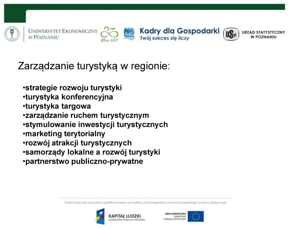 stymulowanie inwestycji turystycznych marketing terytorialny rozwój