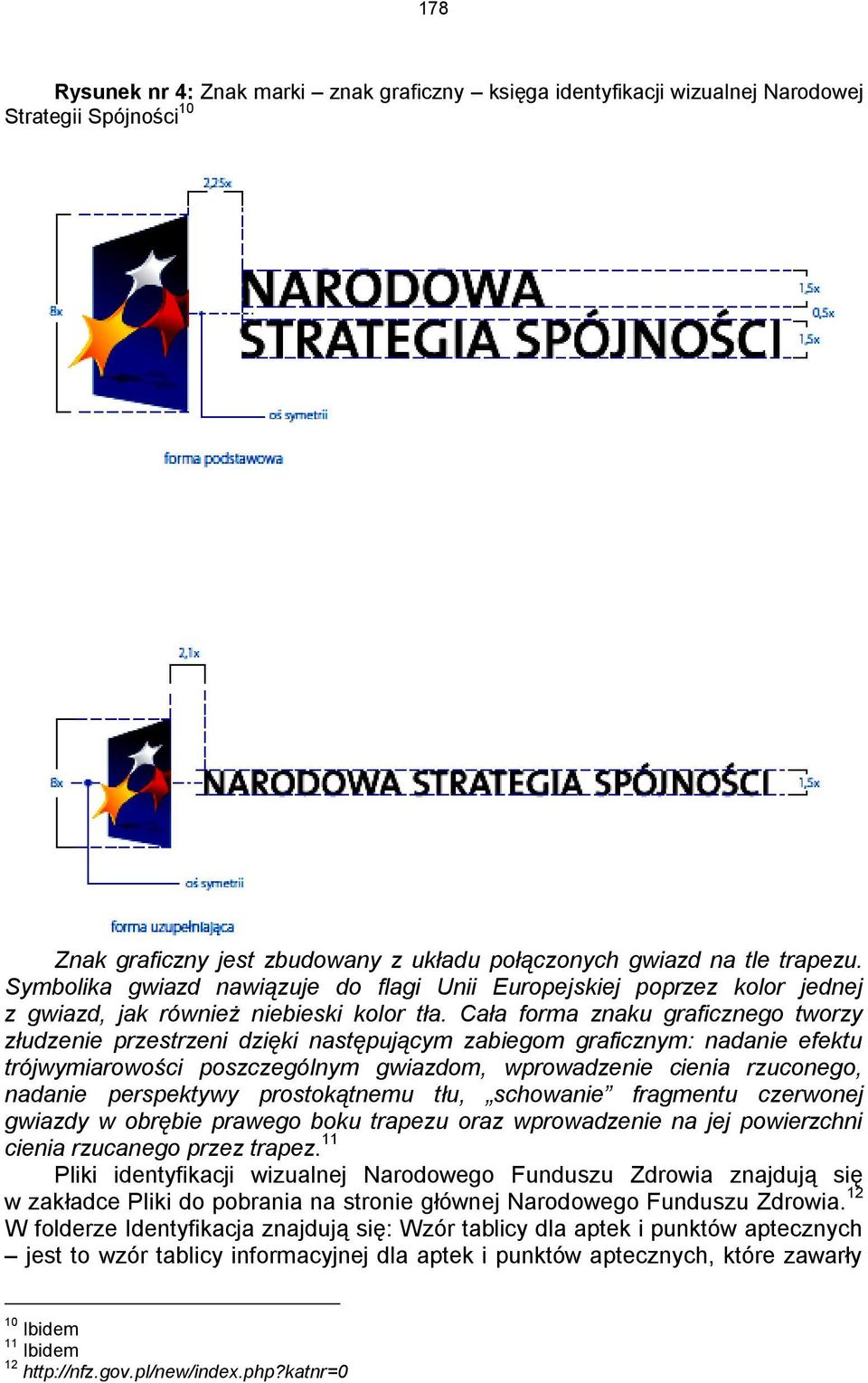 Cała forma znaku graficznego tworzy złudzenie przestrzeni dzięki następującym zabiegom graficznym: nadanie efektu trójwymiarowości poszczególnym gwiazdom, wprowadzenie cienia rzuconego, nadanie