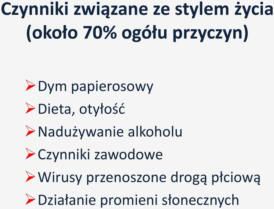 Nadużywanie alkoholu Czynniki zawodowe Wirusy