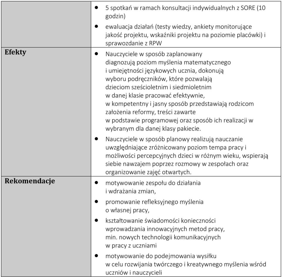 siedmioletnim w danej klasie pracować efektywnie, w kompetentny i jasny sposób przedstawiają rodzicom założenia reformy, treści zawarte w podstawie programowej oraz sposób ich realizacji w wybranym