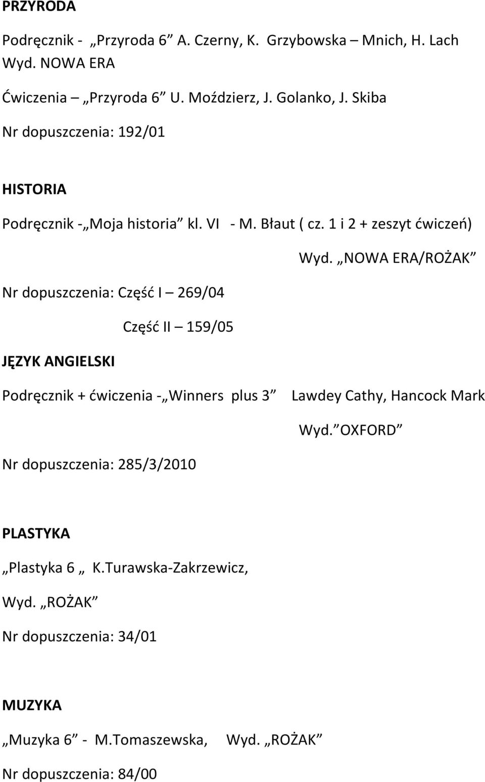 NOWA ERA/ROŻAK Nr dopuszczenia: Część I 269/04 Część II 159/05 JĘZYK ANGIELSKI Podręcznik + ćwiczenia - Winners plus 3 Lawdey Cathy, Hancock Mark