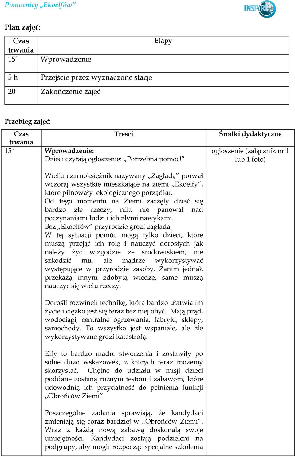 Od tego momentu na Ziemi zaczęły dziać się bardzo złe rzeczy, nikt nie panował nad poczynaniami ludzi i ich złymi nawykami. Bez Ekoelfów przyrodzie grozi zagłada.