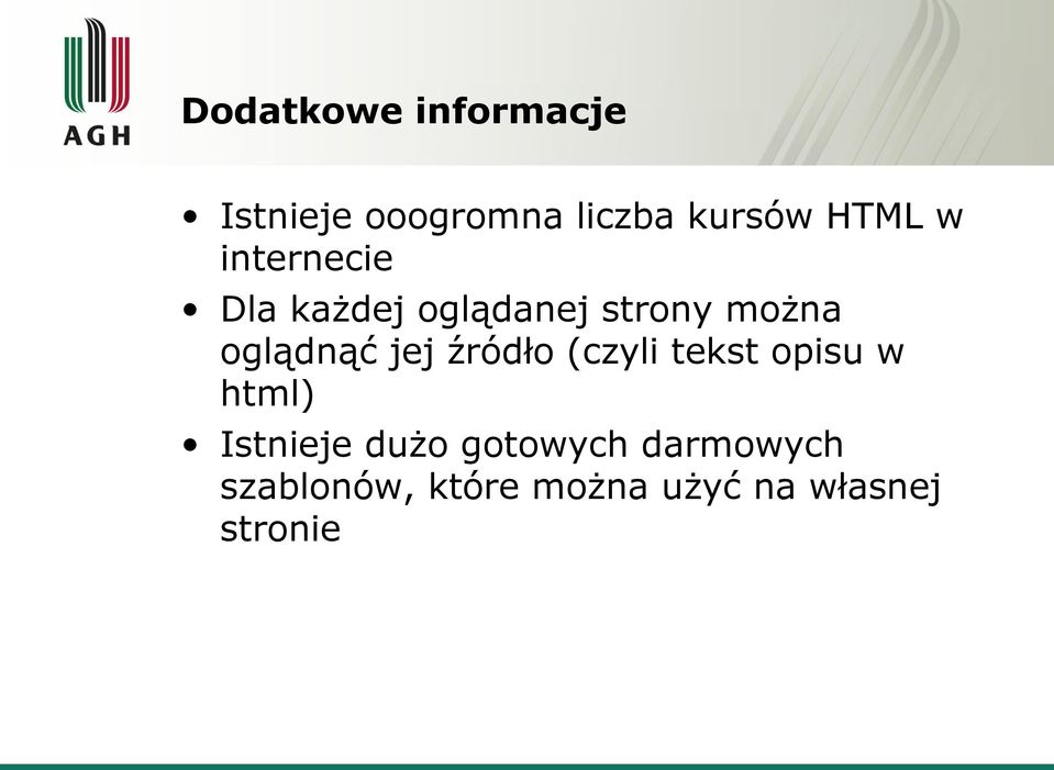 oglądnąć jej źródło (czyli tekst opisu w html) Istnieje