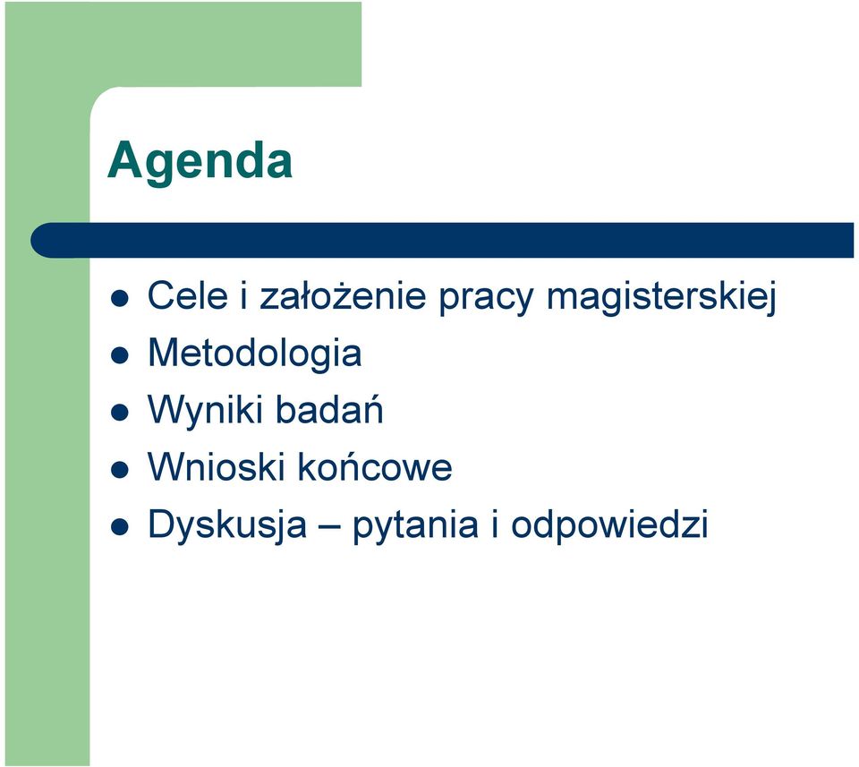 Metodologia Wyniki badań