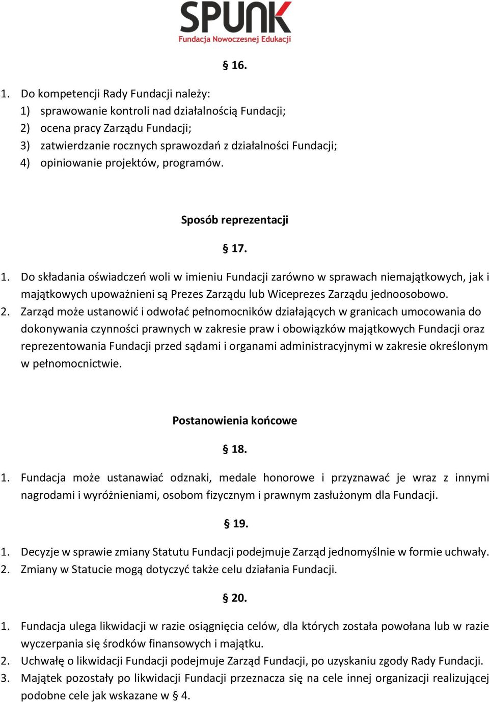 projektów, programów. Sposób reprezentacji 17