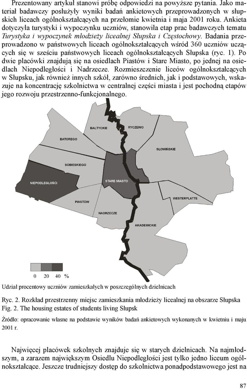 Ankieta dotyczyła turystyki i wypoczynku uczniów, stanowiła etap prac badawczych tematu Turystyka i wypoczynek młodzieŝy licealnej Słupska i Częstochowy.