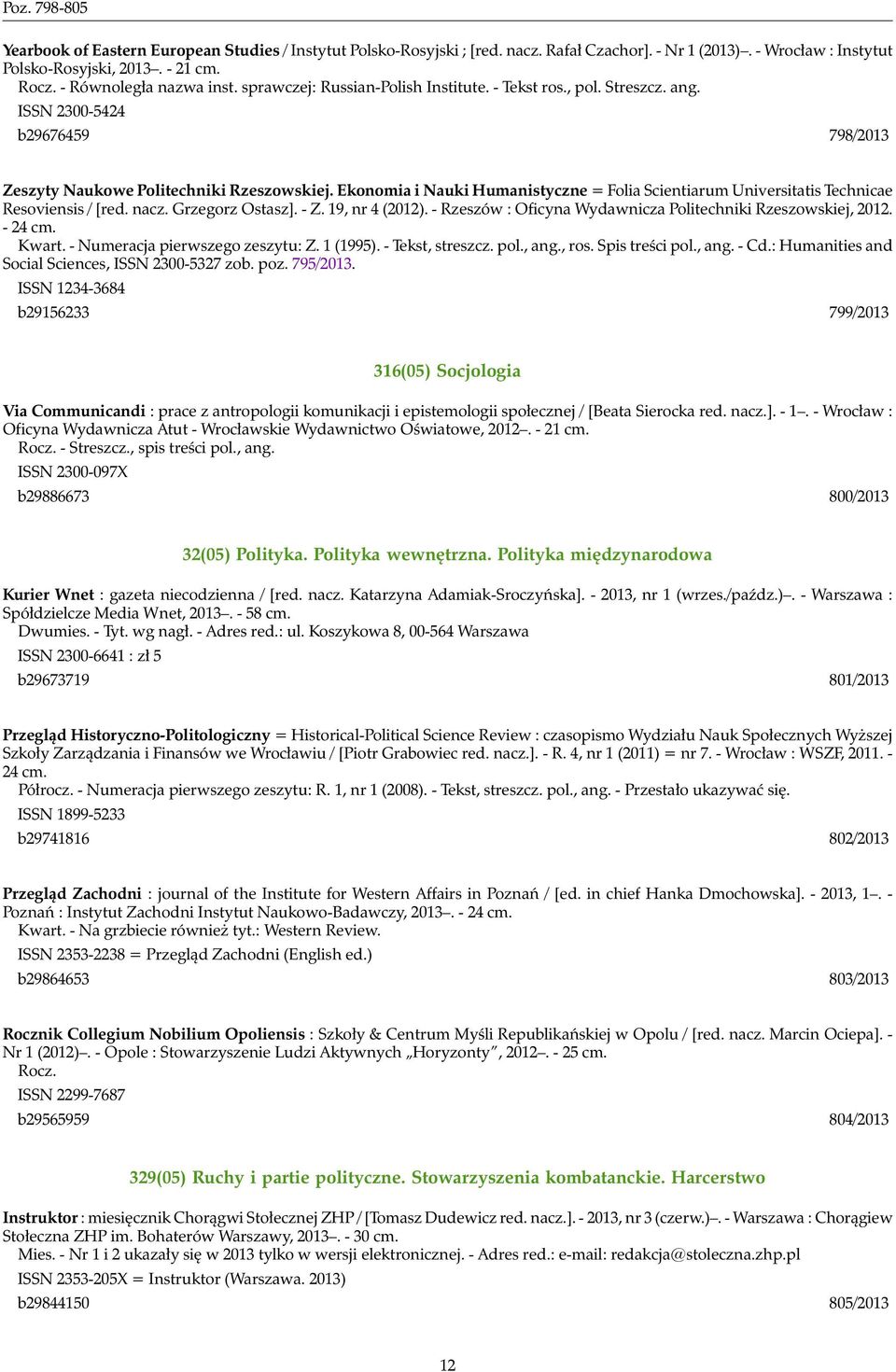 Ekonomia i Nauki Humanistyczne = Folia Scientiarum Universitatis Technicae Resoviensis / [red. nacz. Grzegorz Ostasz]. - Z. 19, nr 4 (2012).