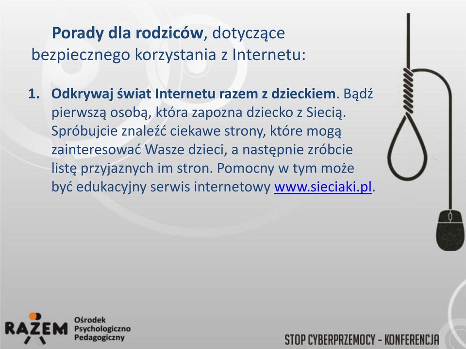 Spróbujcie znaleźć ciekawe strony, które mogą zainteresować Wasze
