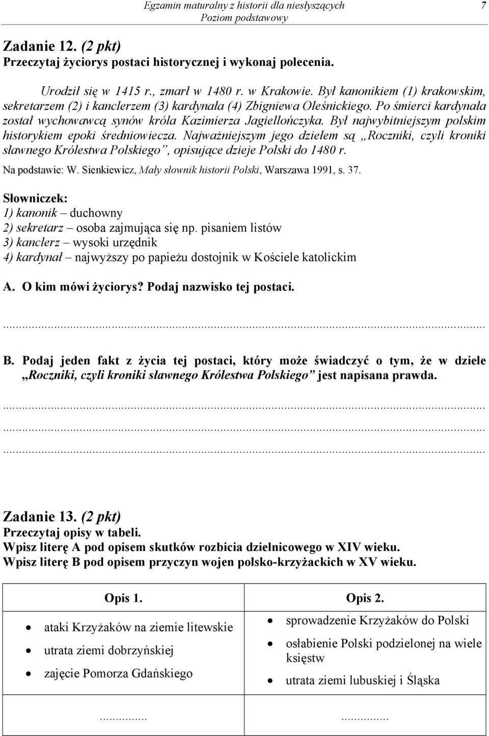 Był najwybitniejszym polskim historykiem epoki średniowiecza. Najważniejszym jego dziełem są Roczniki, czyli kroniki sławnego Królestwa Polskiego, opisujące dzieje Polski do 1480 r. Na podstawie: W.