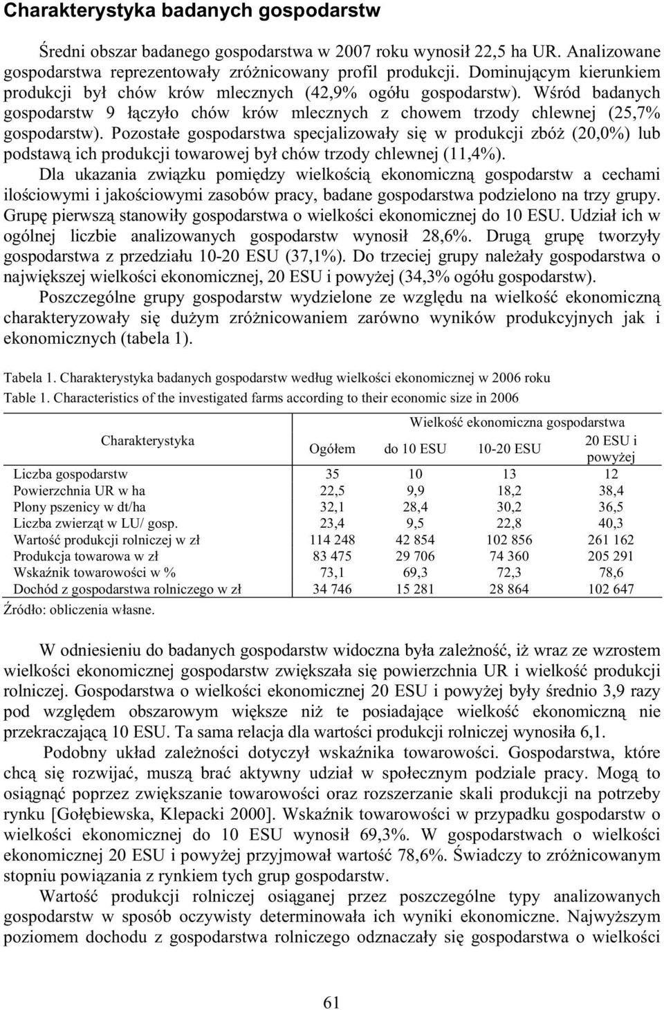 Pozosta e gospodarstwa specjalizowa y si w produkcji zbó (20,0%) lub podstaw ich produkcji towarowej by chów trzody chlewnej (11,4%).