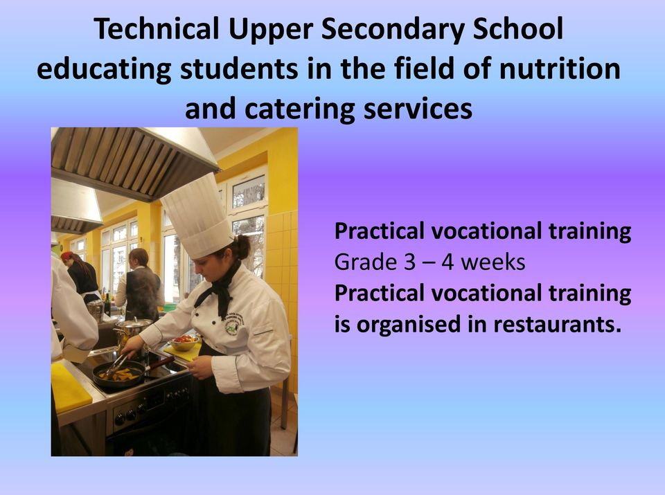 services Practical vocational training Grade 3 4