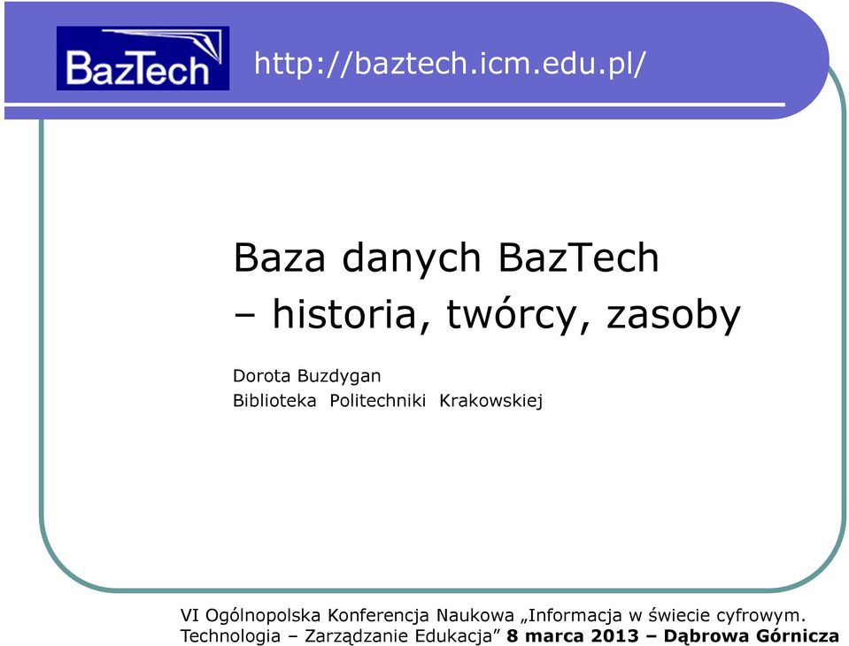 Buzdygan Biblioteka Politechniki Krakowskiej VI Ogólnopolska