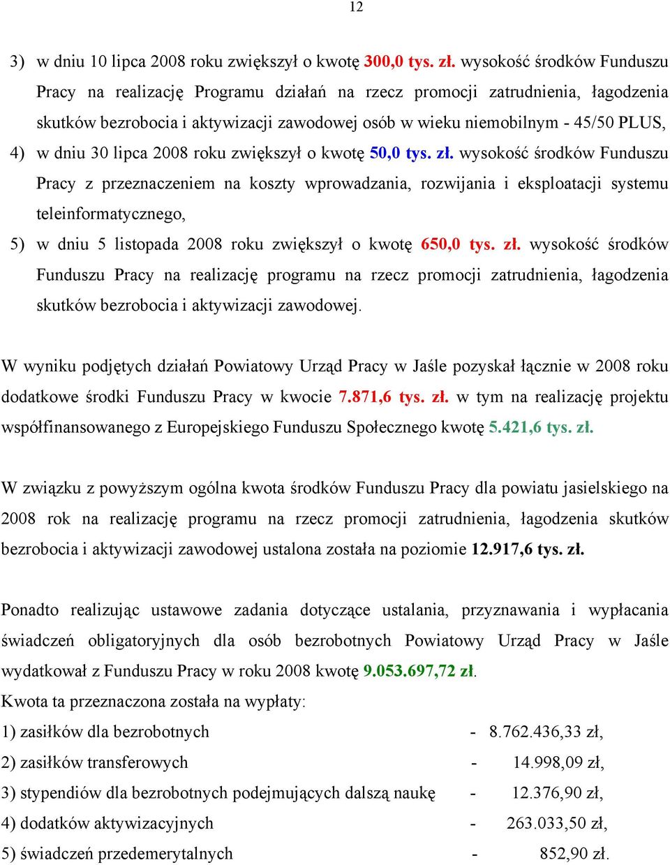 30 lipca 2008 roku zwiększył o kwotę 50,0 tys. zł.