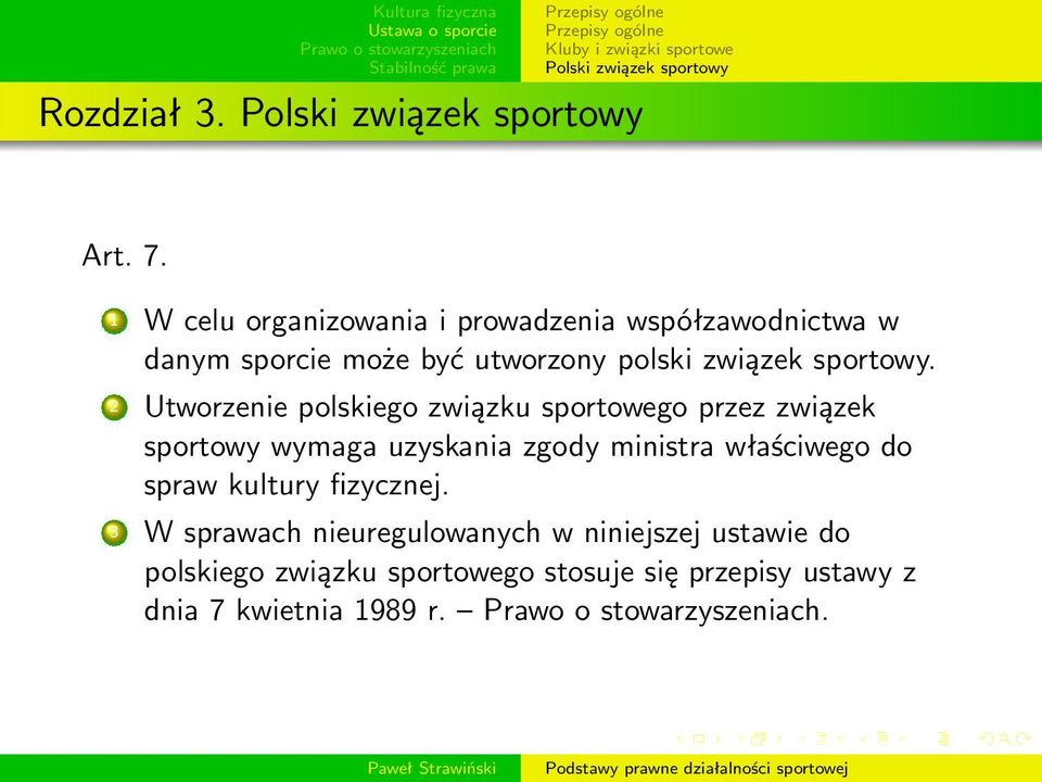 związek sportowy.