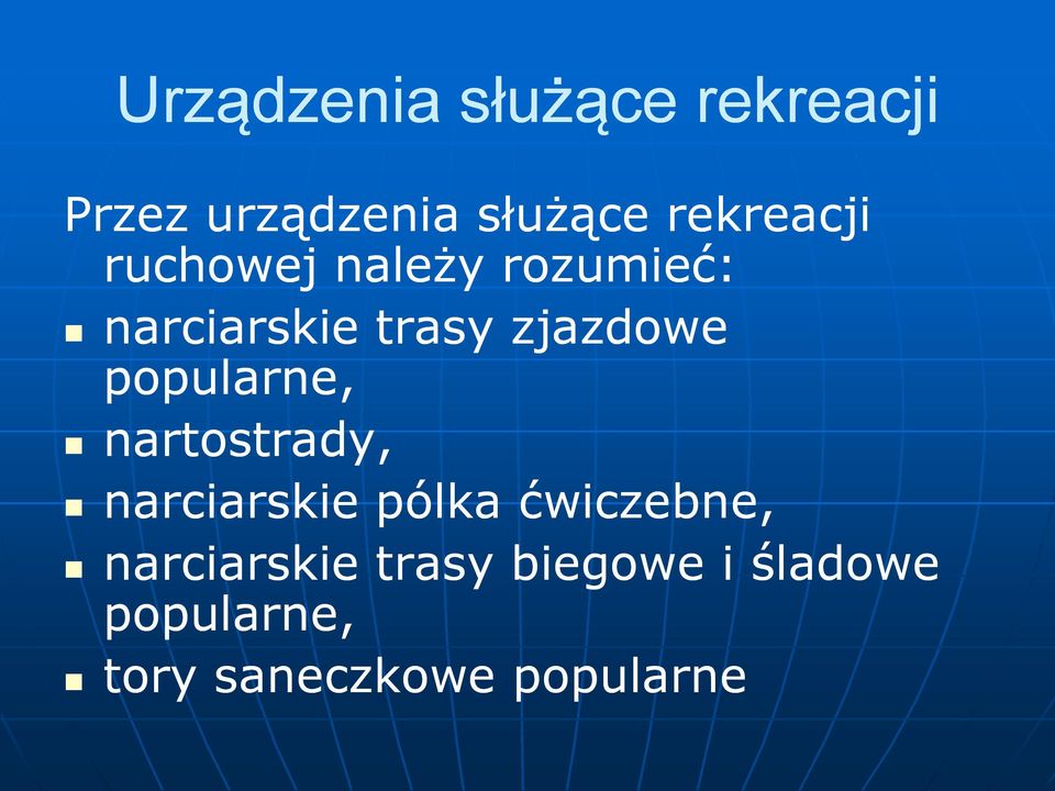 zjazdowe popularne, nartostrady, narciarskie pólka