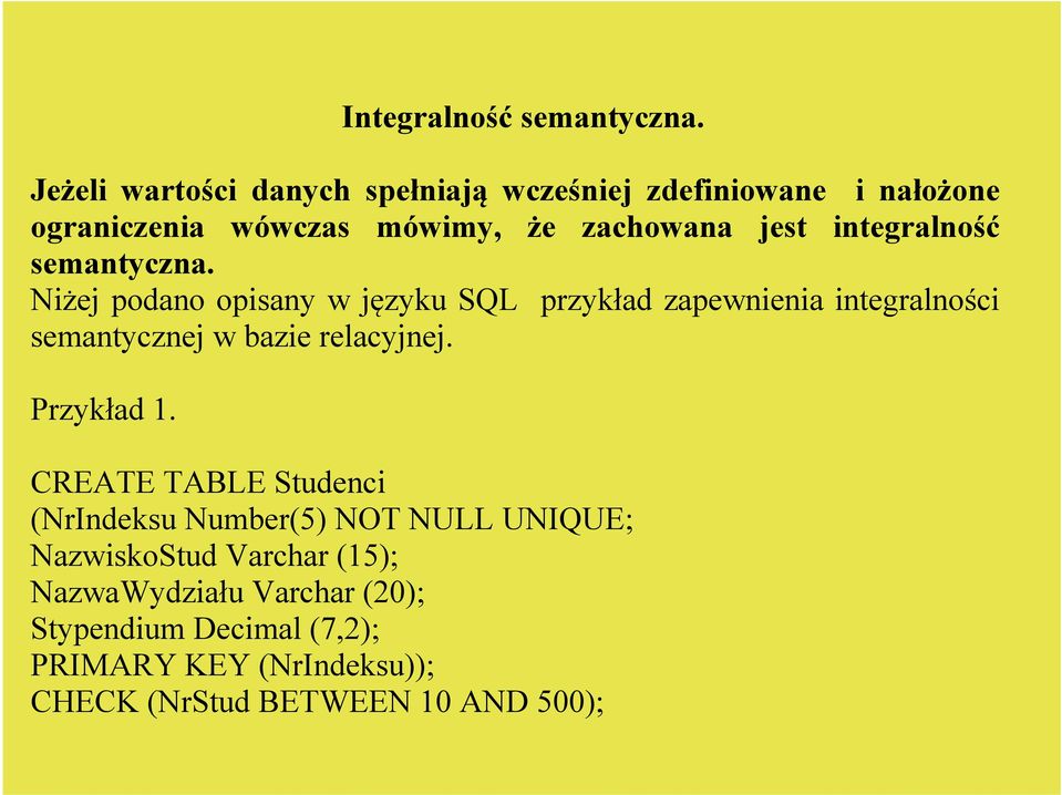 integralność semantyczna.