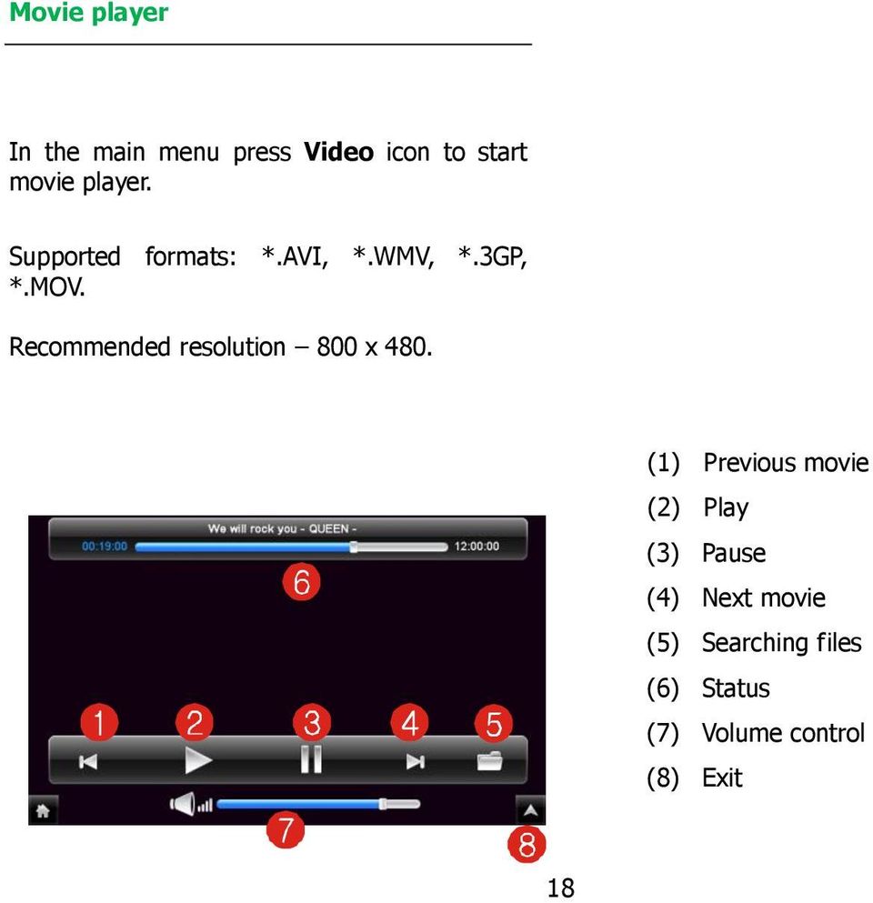 Recommended resolution 800 x 480.