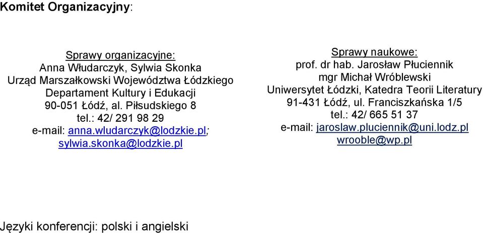 pl Sprawy naukowe: prof. dr hab.