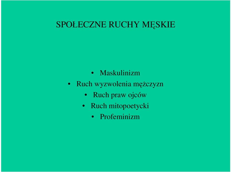 wyzwolenia mężczyzn Ruch