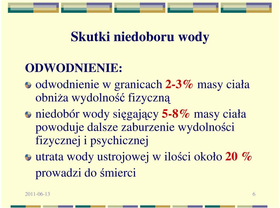 ciała powoduje dalsze zaburzenie wydolności fizycznej i psychicznej