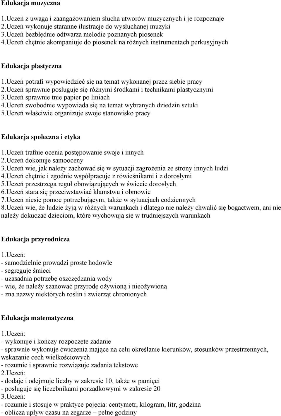 Uczeń potrafi wypowiedzieć się na temat wykonanej przez siebie pracy 2.Uczeń sprawnie posługuje się różnymi środkami i technikami plastycznymi 3.Uczeń sprawnie tnie papier po liniach 4.