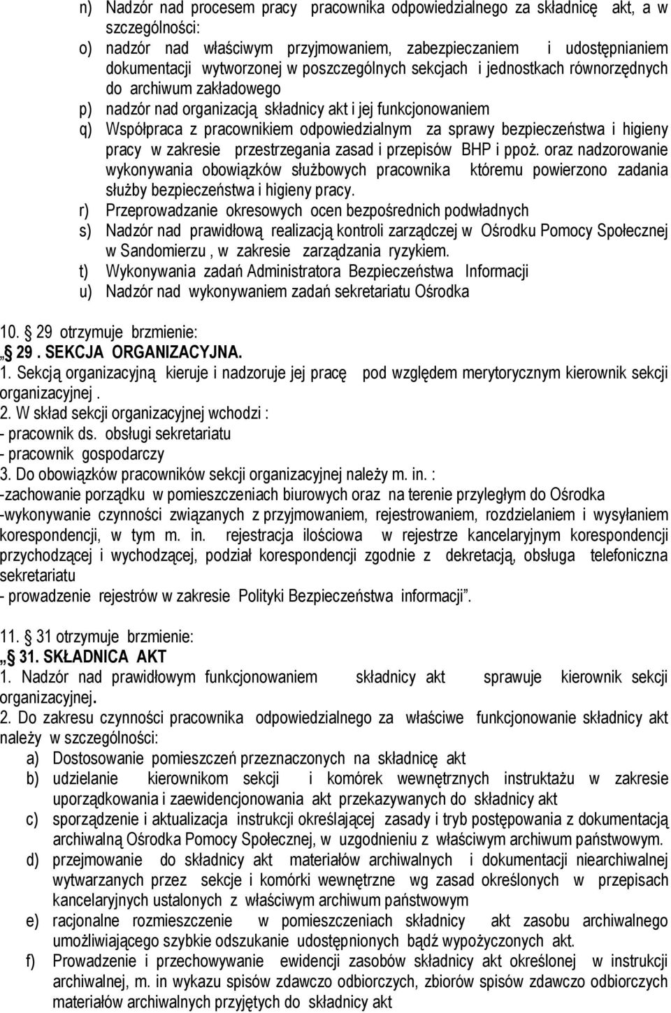 bezpieczeństwa i higieny pracy w zakresie przestrzegania zasad i przepisów BHP i ppoż.