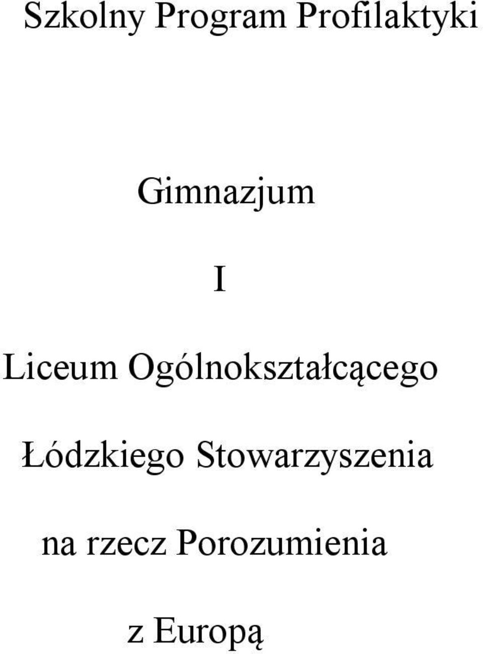 Ogólnokształcącego Łódzkiego