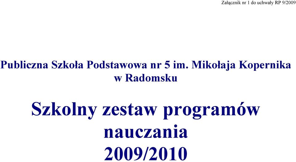 Mikołaja Kopernika w Radomsku