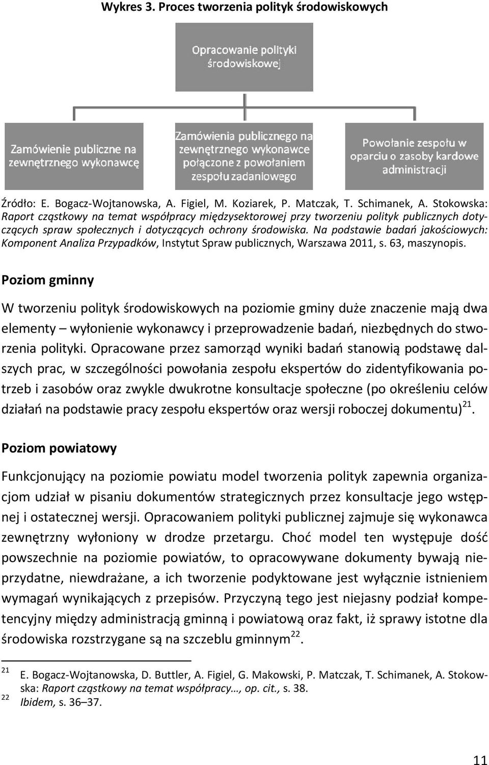 Na podstawie badań jakościowych: Komponent Analiza Przypadków, Instytut Spraw publicznych, Warszawa 2011, s. 63, maszynopis.