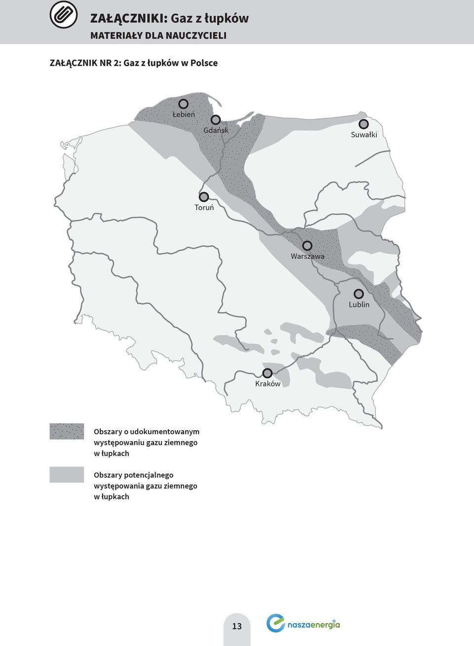 Lublin Kraków Obszary o udokumentowanym występowaniu gazu