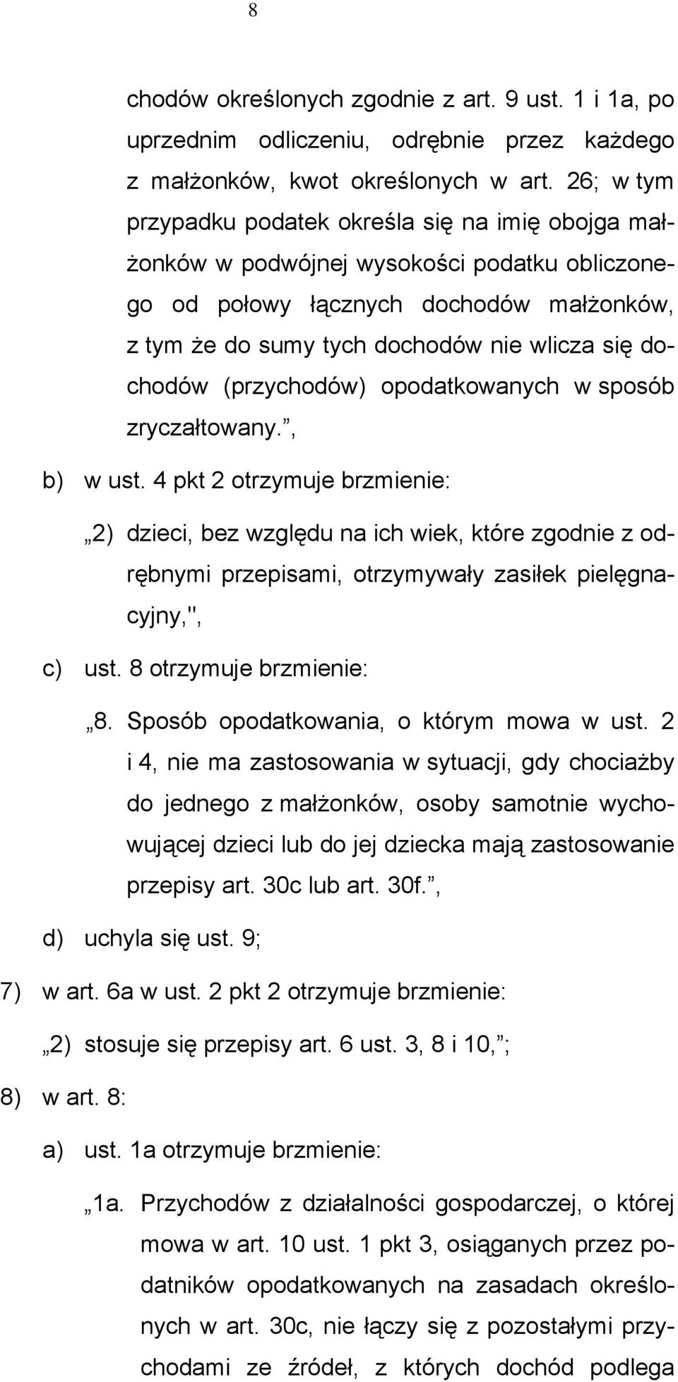 dochodów (przychodów) opodatkowanych w sposób zryczałtowany., b) w ust.