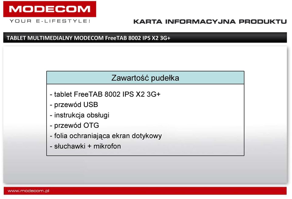 obsługi - przewód OTG - folia