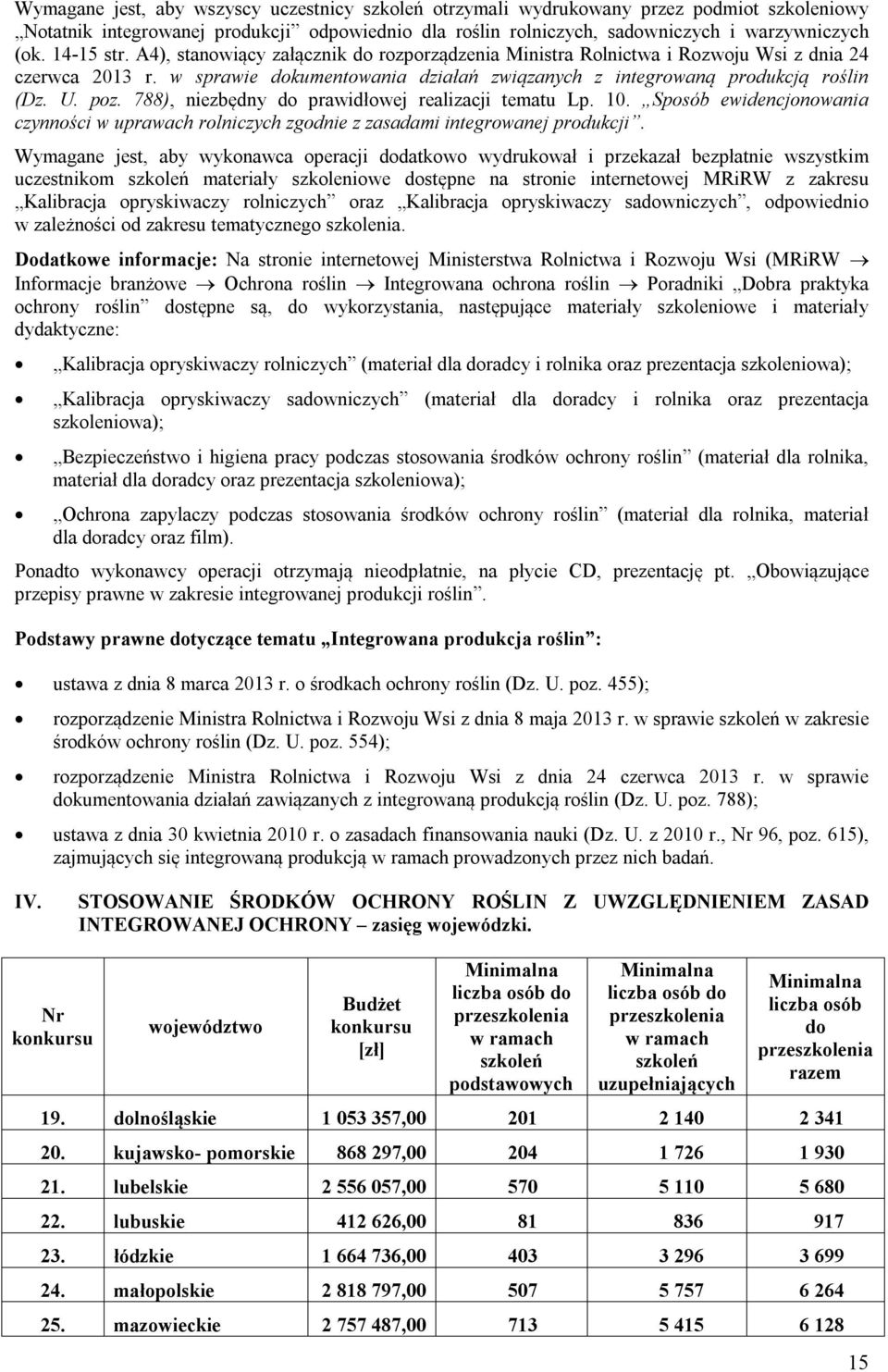 788), niezbędny do prawidłowej realizacji tematu Lp. 0. Sposób ewidencjonowania czynności w uprawach rolniczych zgodnie z zasadami integrowanej produkcji.