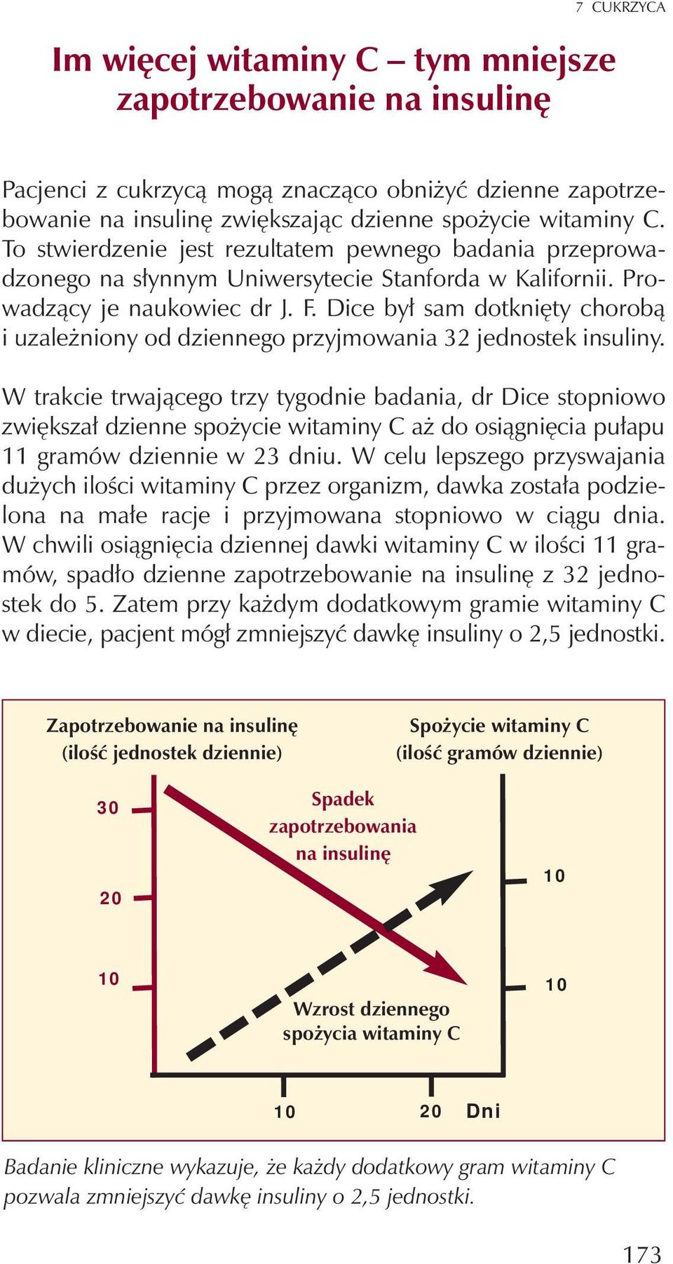 Dice by³ sam dotkniêty chorob¹ i uzale niony od dziennego przyjmowania 32 jednostek insuliny.