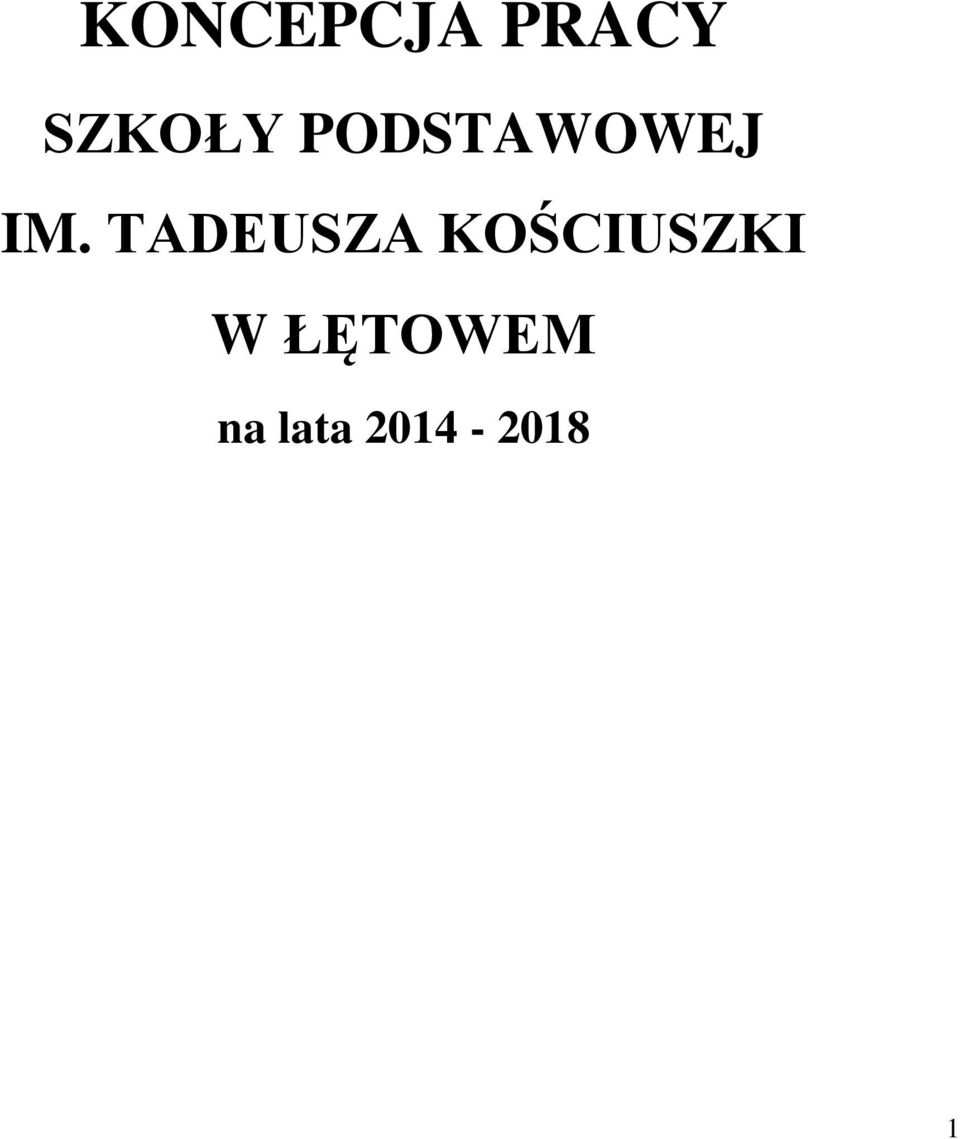 TADEUSZA KOŚCIUSZKI W