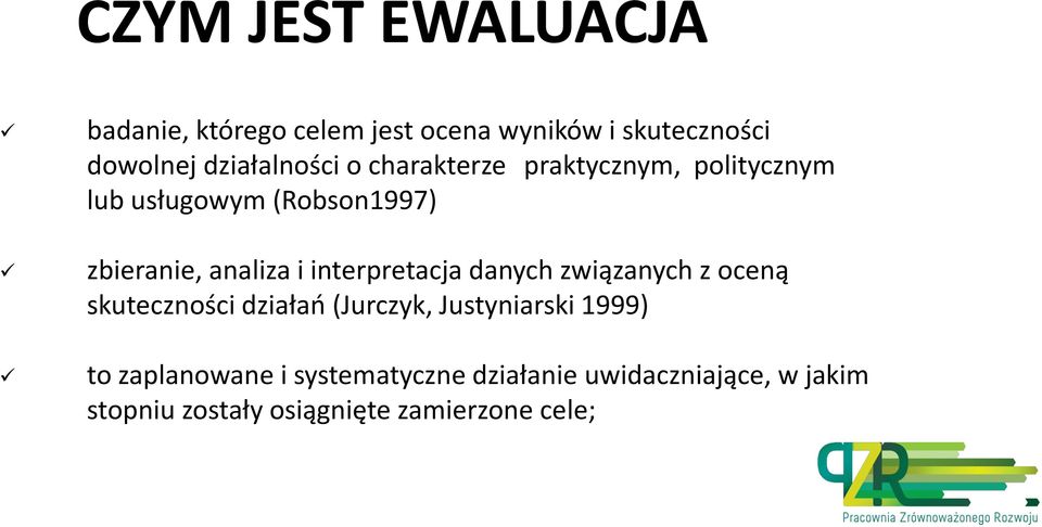 analiza i interpretacja danych związanych z oceną skuteczności działań (Jurczyk, Justyniarski