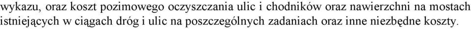 istniejących w ciągach dróg i ulic na