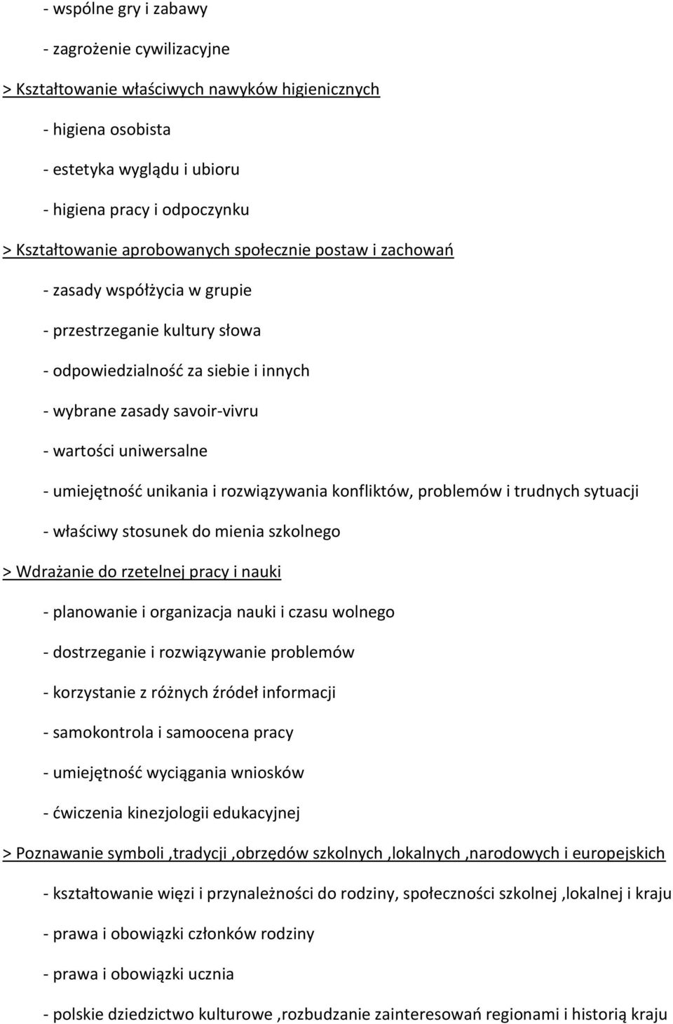 umiejętność unikania i rozwiązywania konfliktów, problemów i trudnych sytuacji - właściwy stosunek do mienia szkolnego > Wdrażanie do rzetelnej pracy i nauki - planowanie i organizacja nauki i czasu