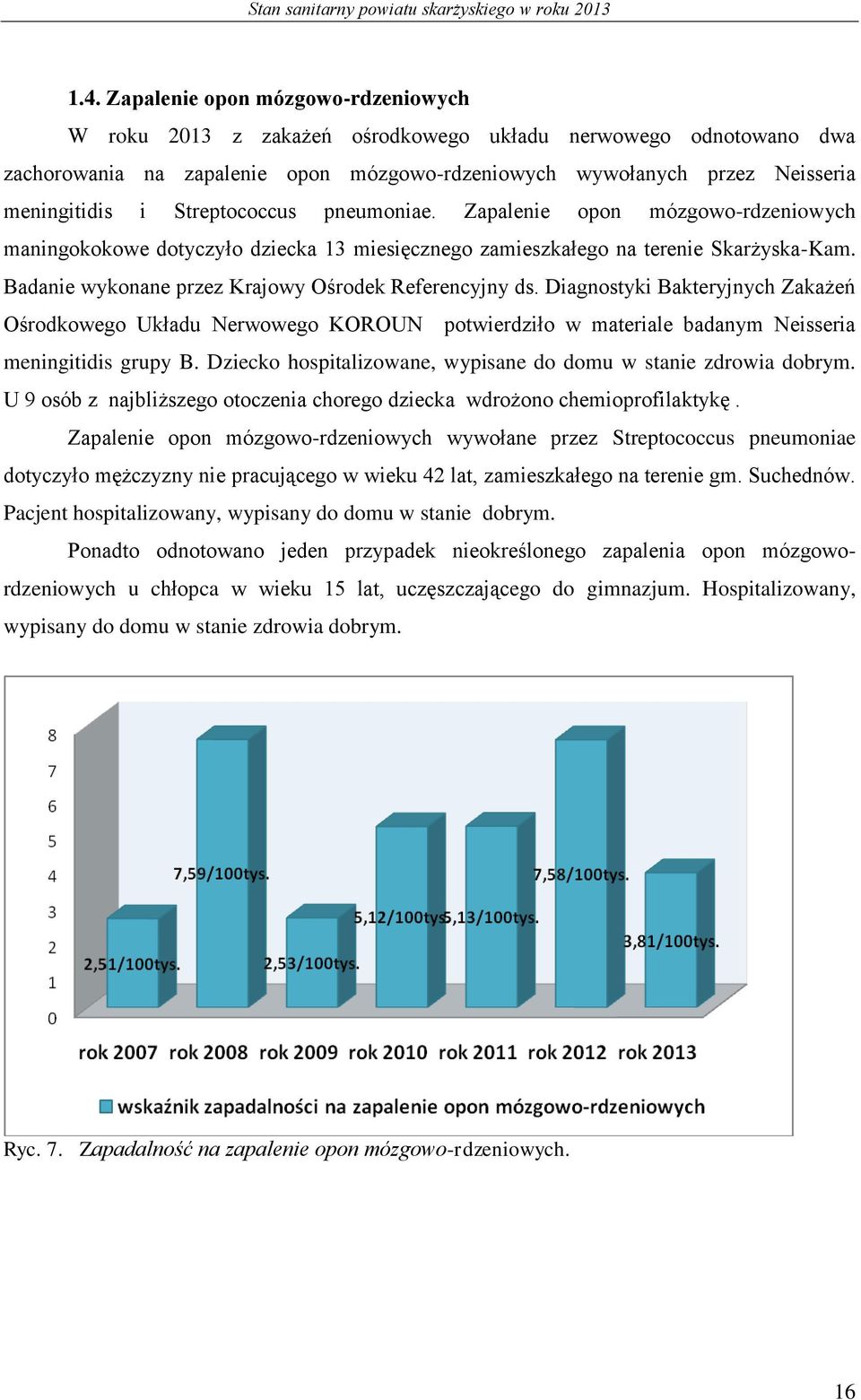 Badanie wykonane przez Krajowy Ośrodek Referencyjny ds. Diagnostyki Bakteryjnych Zakażeń Ośrodkowego Układu Nerwowego KOROUN potwierdziło w materiale badanym Neisseria meningitidis grupy B.