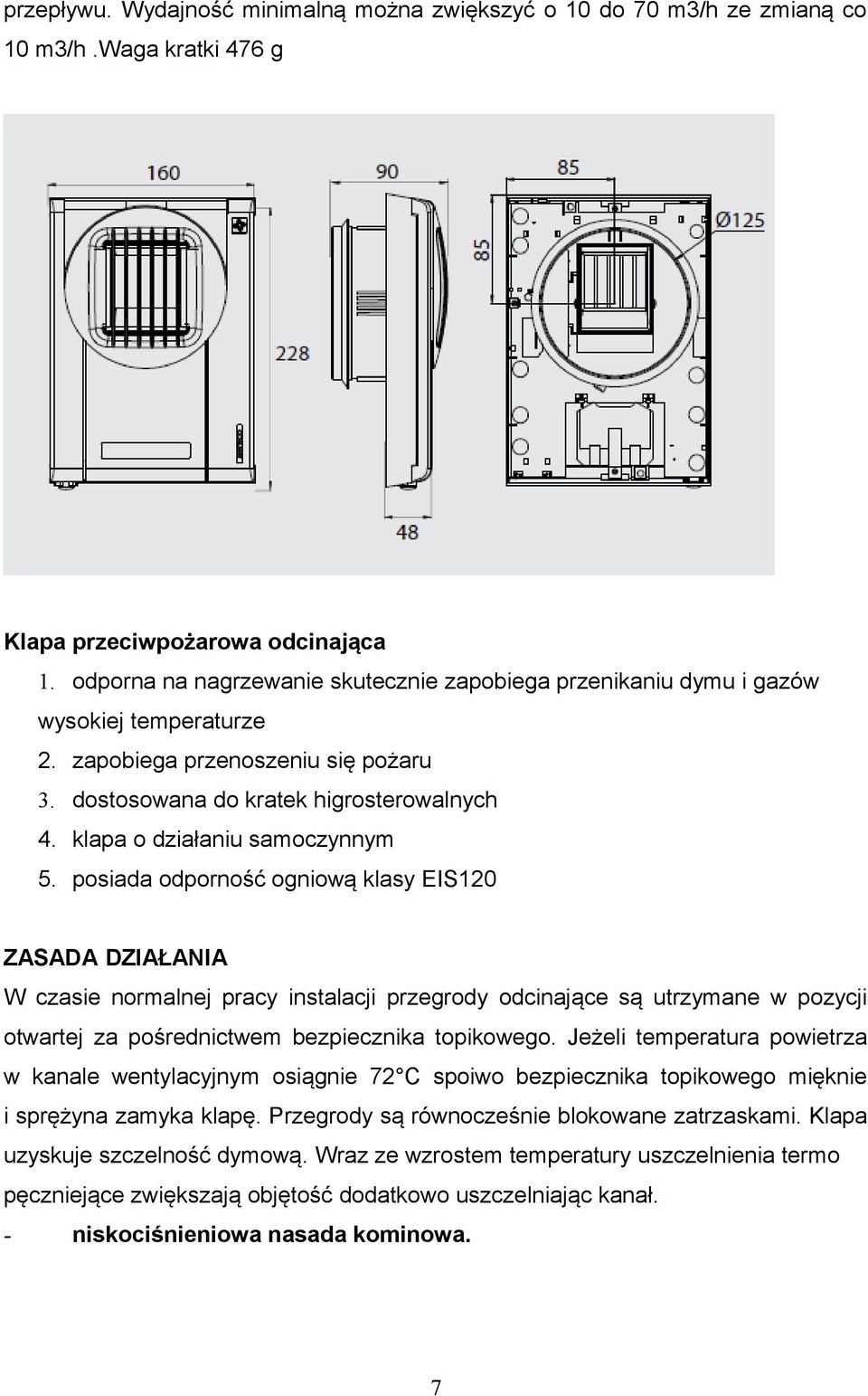 klapa o działaniu samoczynnym 5.