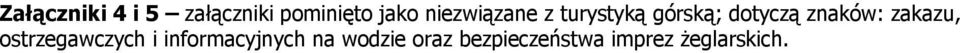 znaków: zakazu, ostrzegawczych i